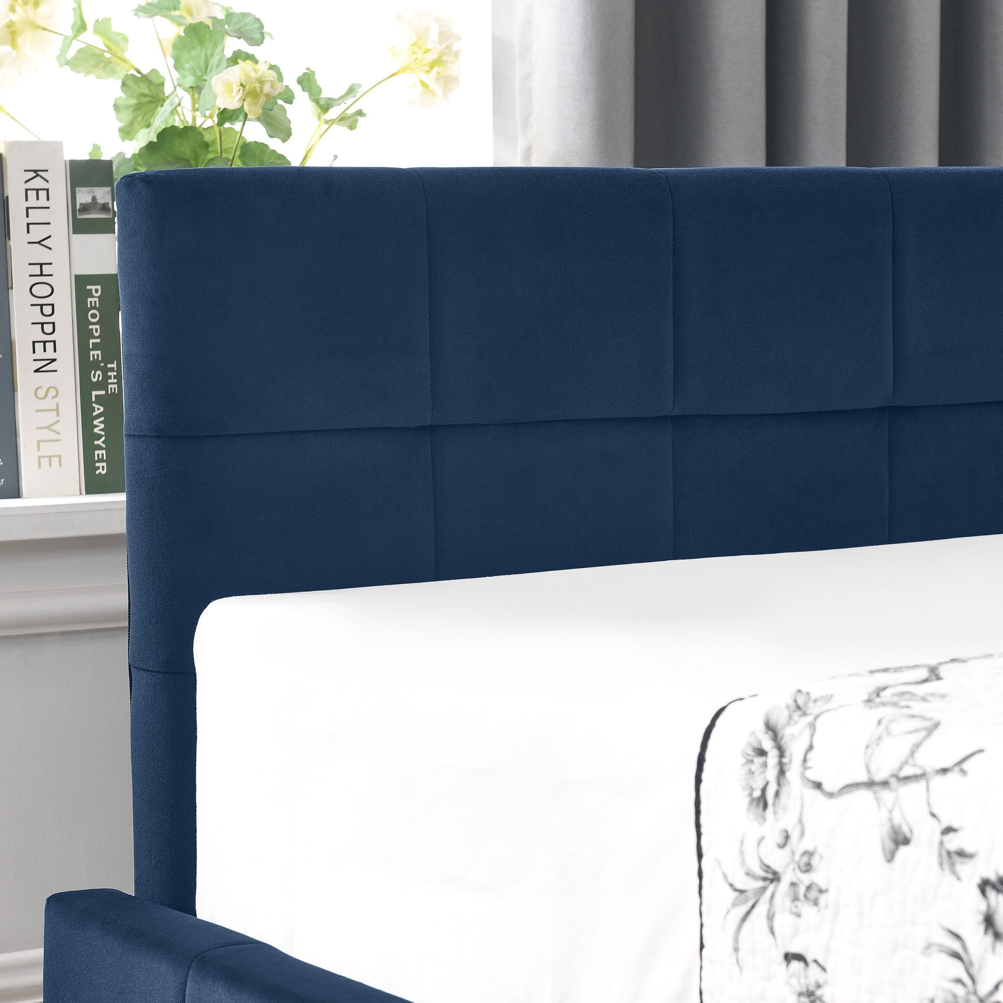 Full Size Storage Upholstered Tufted Bed Frame, Sofa Bed Frame with Comfortable Backrest and Armrests, Full Size Bed for Bedroom, Living Room,Velvet