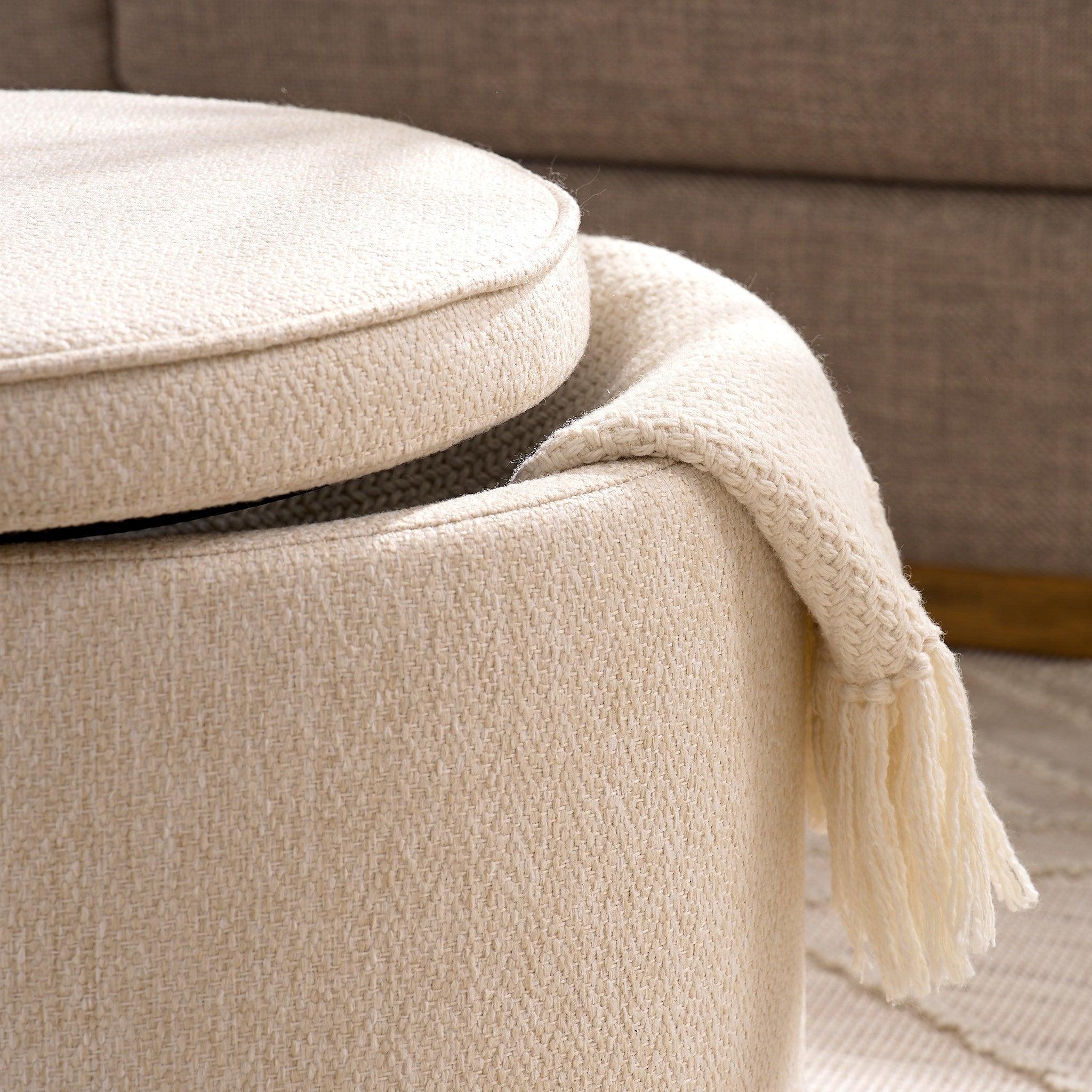 Ottoman, multi-functional combination set table Ottoman, combination of Ottoman and table, with drum stool, with storage space