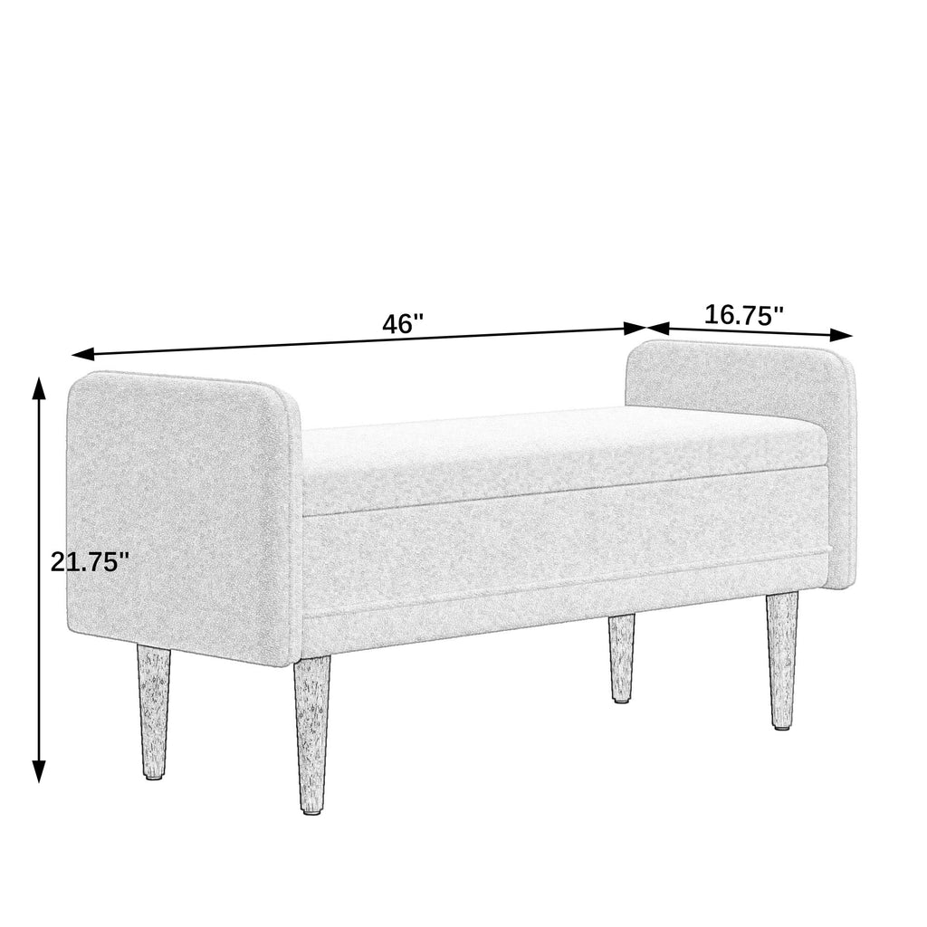 Teddy Velvet Storage Ottoman Chair with Hidden Storage Space, Soft & Stylish, Ideal for Apartments, Living Rooms, Bedrooms