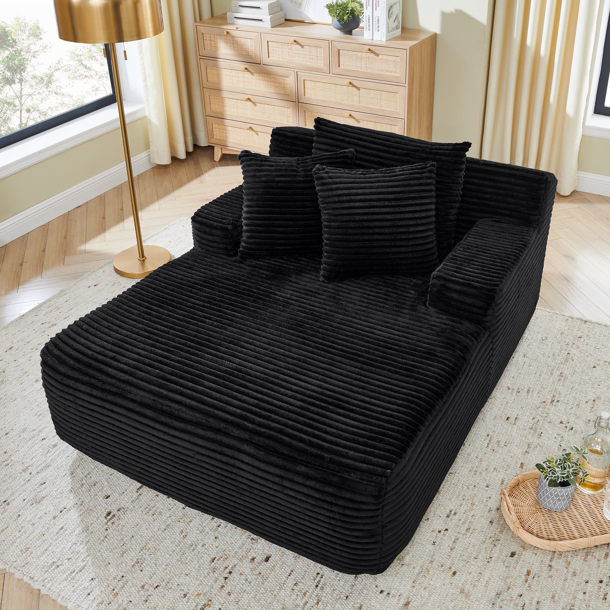Single lazy sofa lounge chair, no assembly required, made of velvet fabric, fluffy modern single lounge chair, used for indoor living rooms and bedrooms