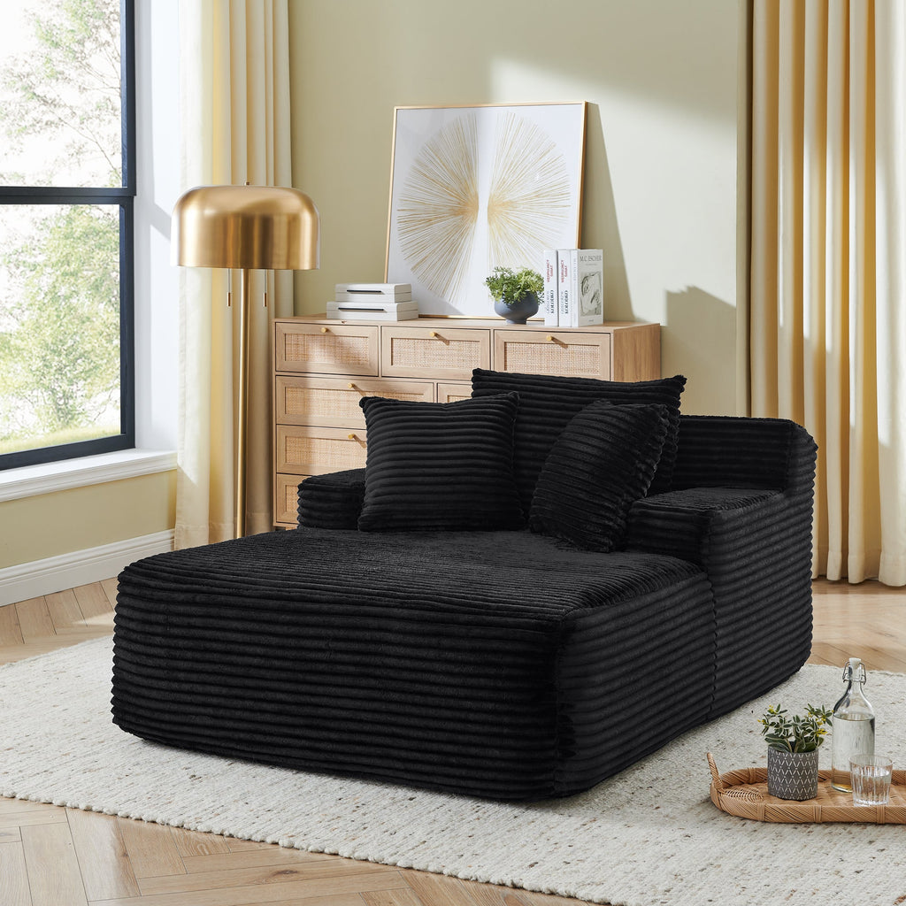 Single lazy sofa lounge chair, no assembly required, made of velvet fabric, fluffy modern single lounge chair, used for indoor living rooms and bedrooms