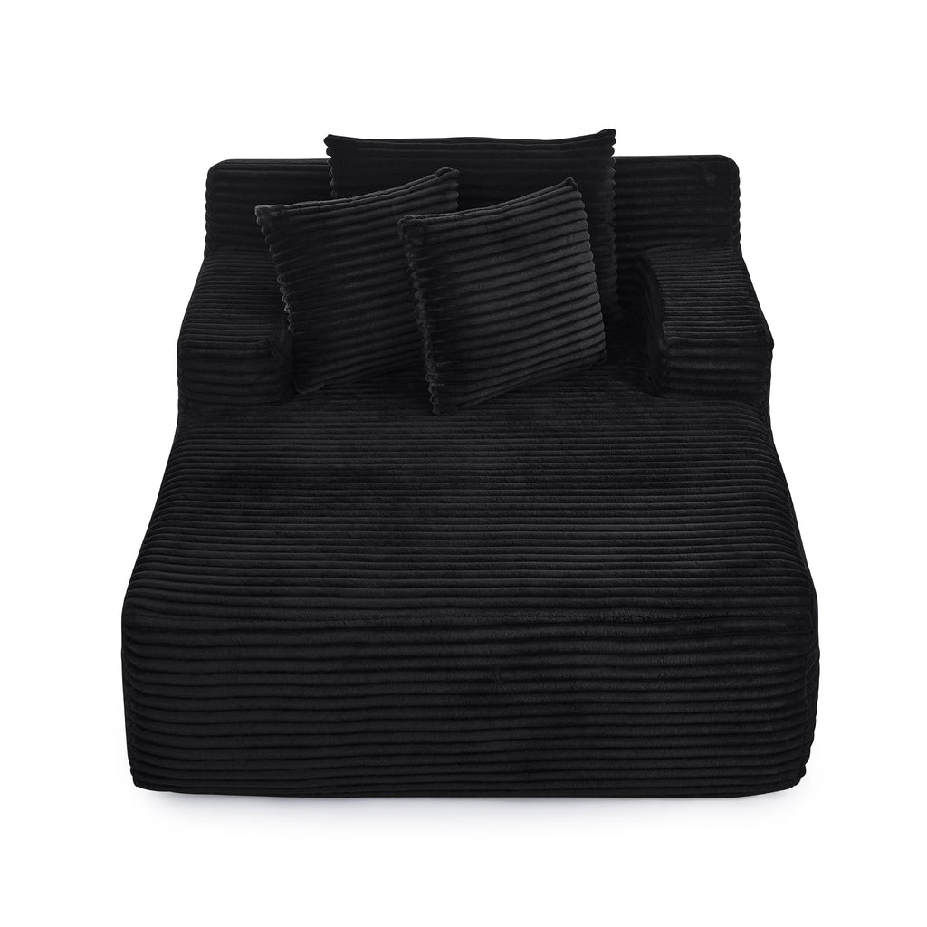 Single lazy sofa lounge chair, no assembly required, made of velvet fabric, fluffy modern single lounge chair, used for indoor living rooms and bedrooms