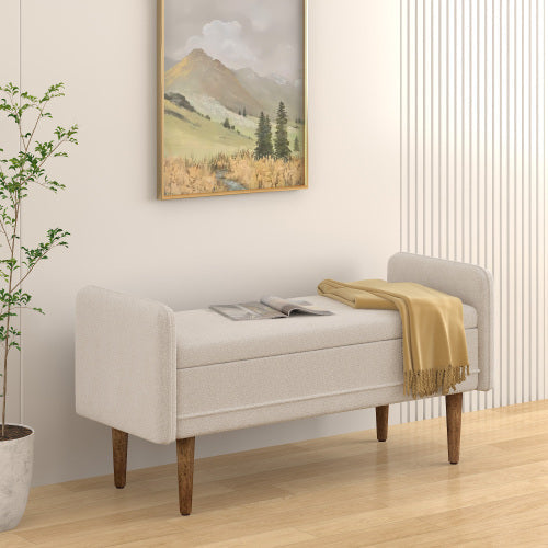 Teddy Velvet Storage Ottoman Chair with Hidden Storage Space, Soft & Stylish, Ideal for Apartments, Living Rooms, Bedrooms