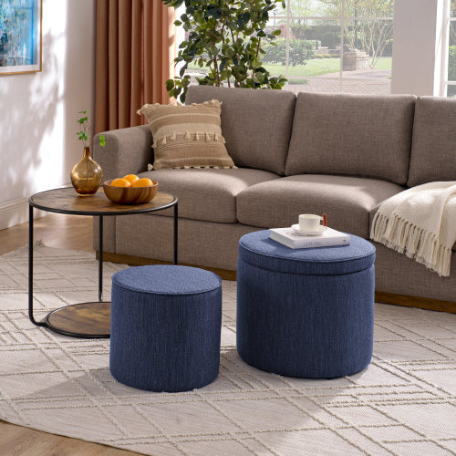 Ottoman, multi-functional combination set table Ottoman, combination of Ottoman and table, with drum stool, with storage space