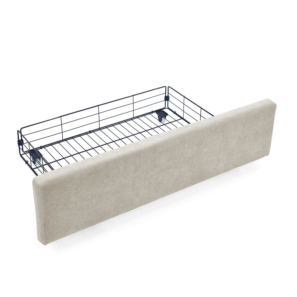 Queen size cushioned bed, comfortable cushioned bed frame, headboard and solid bed frame -  (85 "x 66" x 36 ")