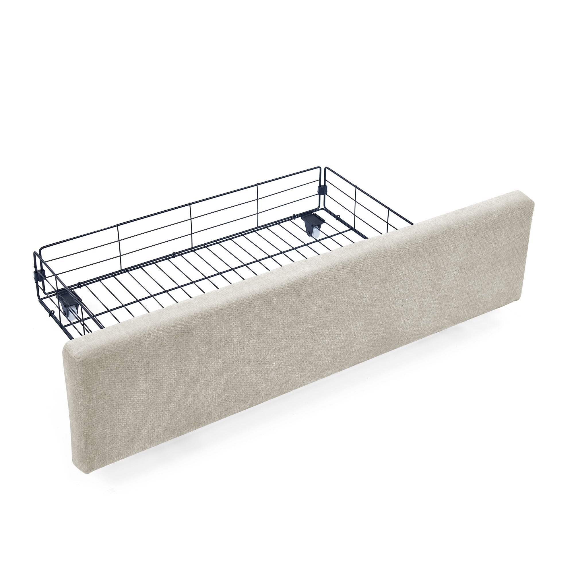 Queen size cushioned bed, comfortable cushioned bed frame, headboard and solid bed frame -  (85 "x 66" x 36 ")