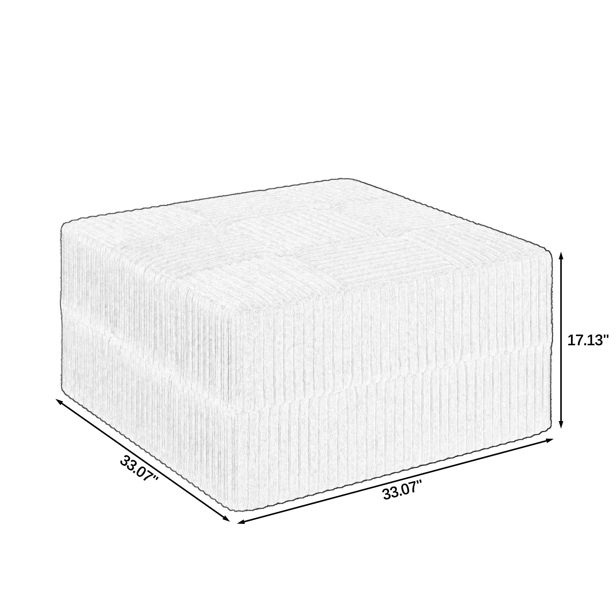 L-Shape Modular Sectional Sofa, DIY Compressed Corduroy Couch in Modern Minimalist Style, Space-Efficient Sleeper Sofa for Living Room and Bedroom