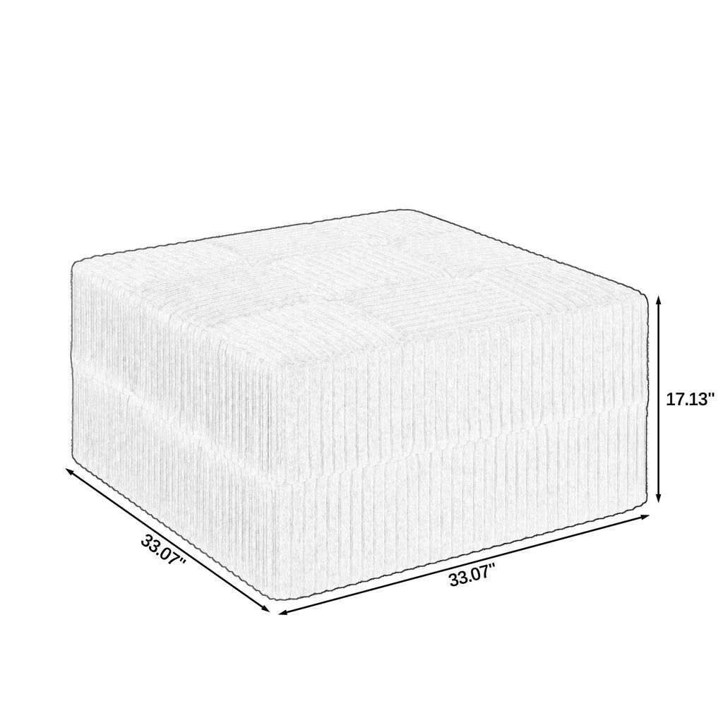 L shape Modular Sectional Sofa,DIY Compressed Sectional Sofa Modern Minimalist Style Corduroy Couch, Sleeper Sofa for Living Room, Bedroom, Comfy Compressed Sofa Couch Space-Efficient Design