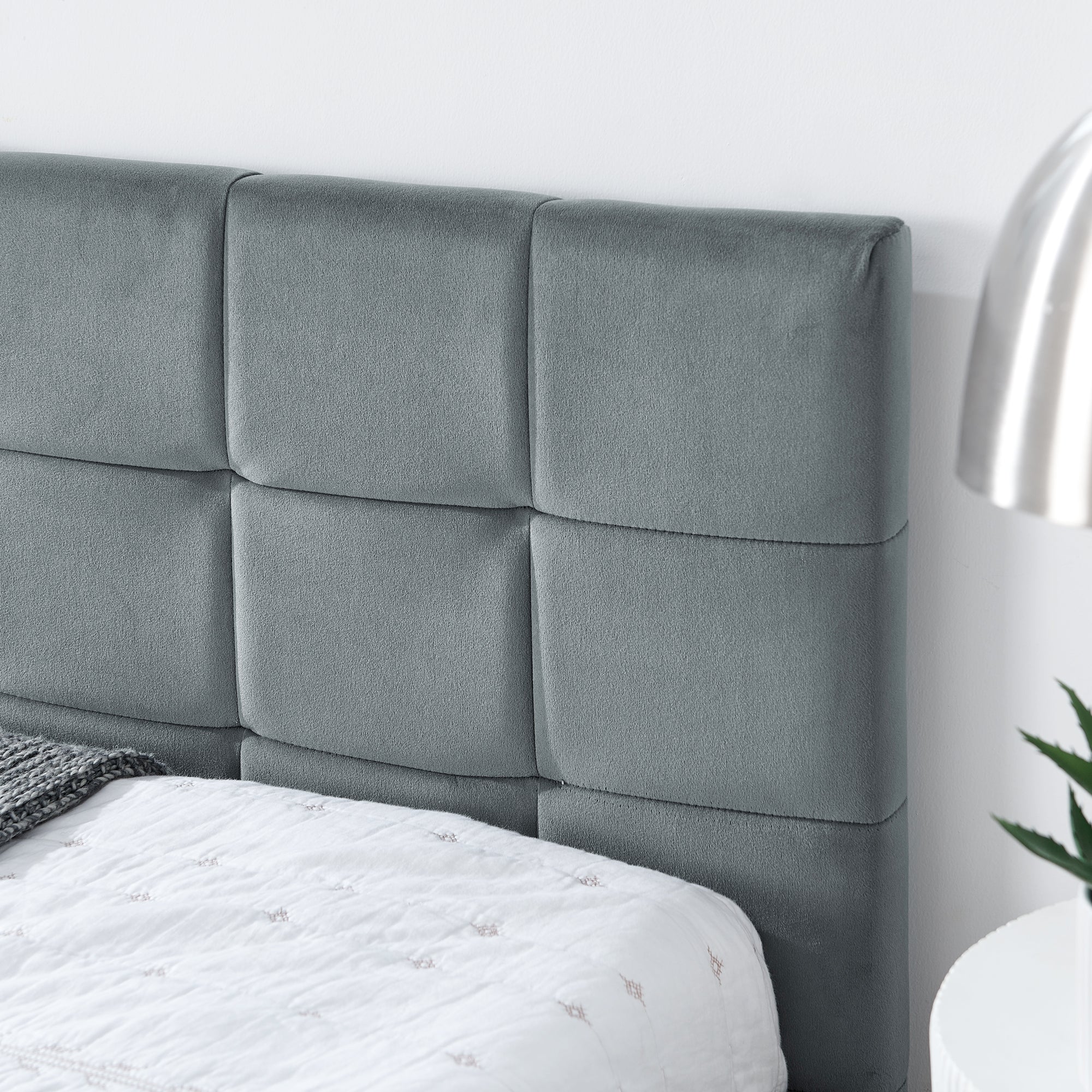 Full Size Upholstered Tufted Bed Frame with Sofa Backrest & Armrests, Velvet Full Bed for Bedroom & Living Room, Comfortable & Stylish Design