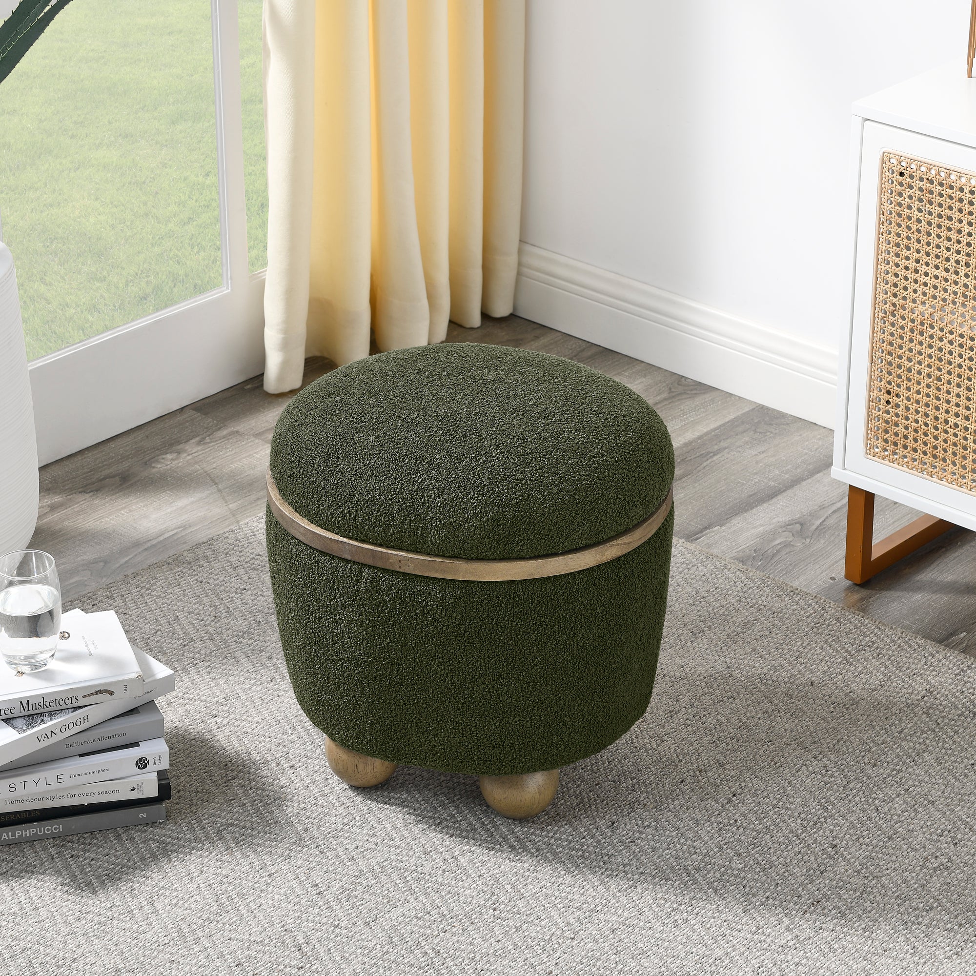 Large Capacity Modern Storage Ottoman Bench, Upholstered Footrest & Comfortable Chair with Storage for Living Room, Bedroom