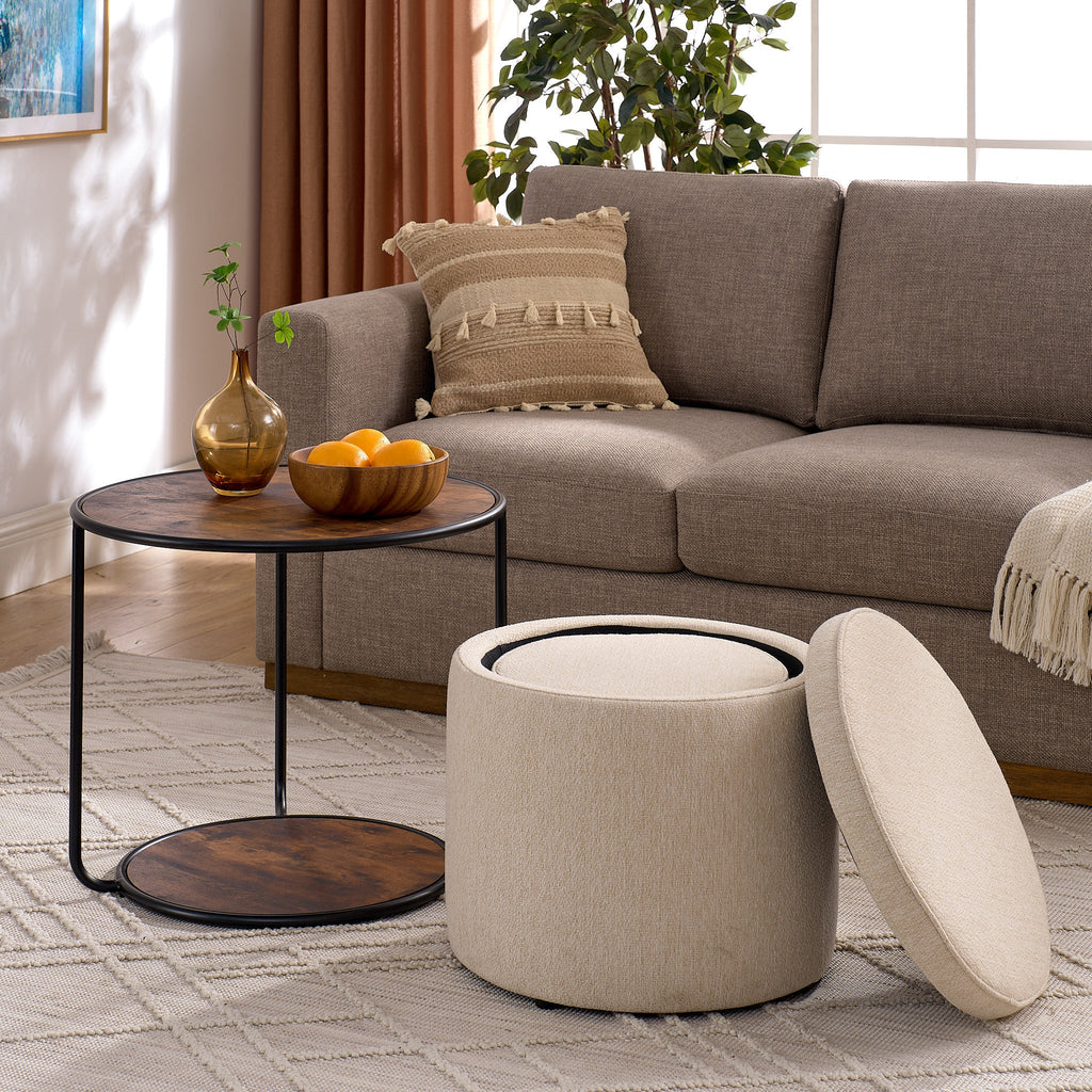 Ottoman, multi-functional combination set table Ottoman, combination of Ottoman and table, with drum stool, with storage space